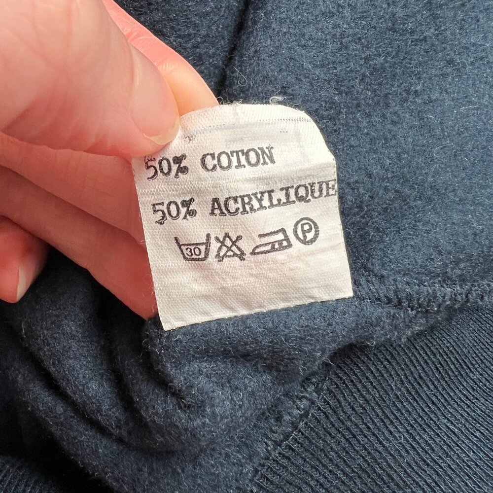 Vintage 90s Paris France Souvenir Tourist Sweatshirt Oversized Embroidered 1990s - Picture 7 of 9